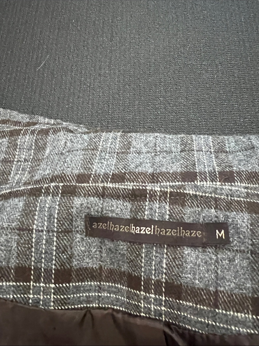 Plaid Double-Breasted Gray & Brown Coat - Picture 7 of 8